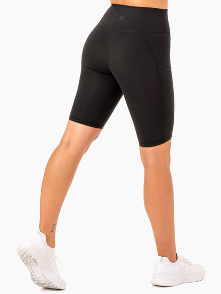 Ryderwear Reset High Waisted Pocket Bike Shorts Čierne | MEUFN9205